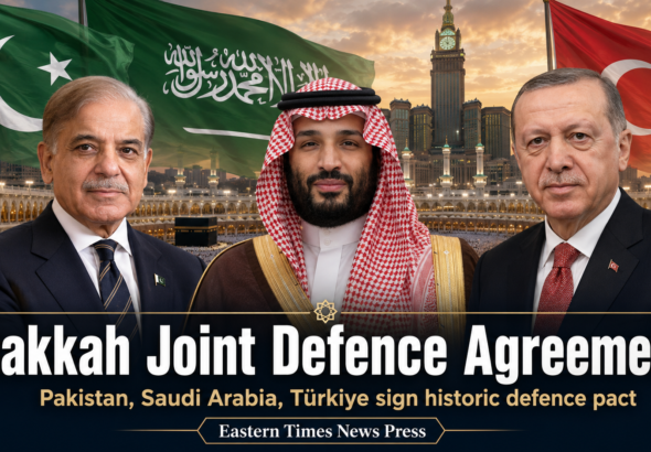 Pakistan, Saudi Arabia and Türkiye leaders featured for the Makkah Joint Defence Agreement signed in Makkah in August 2026.